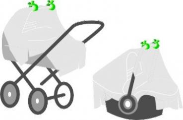 Babyschalen und Kinderwagenklammer
